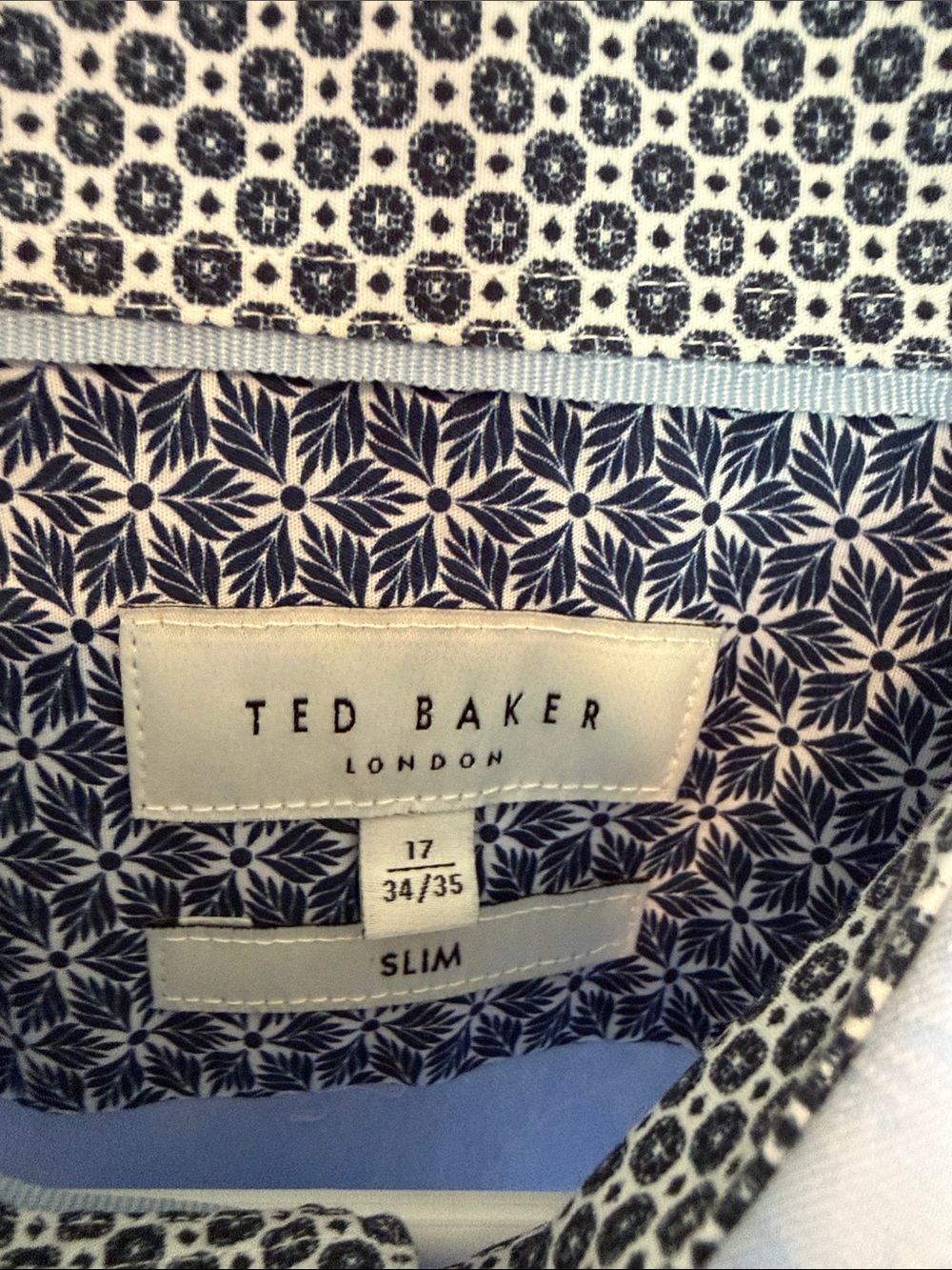 Ted Baker Sky Blue Paisley Button-Down Dress Shirt - Picture 2 of 9